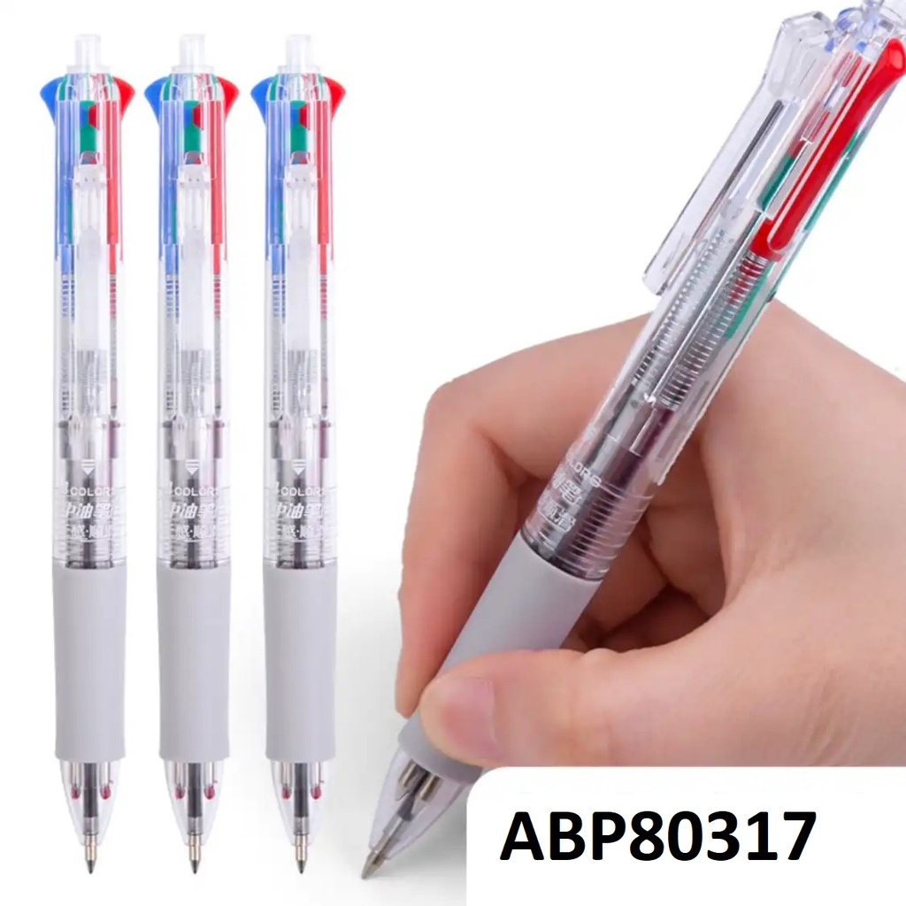 Bút bi dầu 4 màu thân trong M&amp;G - ABP80317