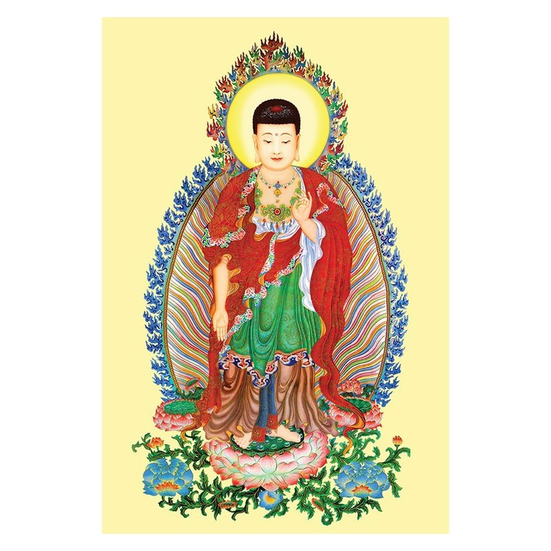 Hình Phật treo tường trang trí nhà cửa mẫu phật adida, thích ca mâu ni phật, Tranh Phật Giáo Tam Thánh 2237