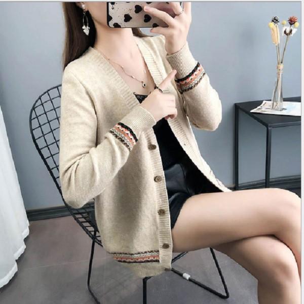 Áo khoác len nữ, áo khoác len 5 nút nữ A474