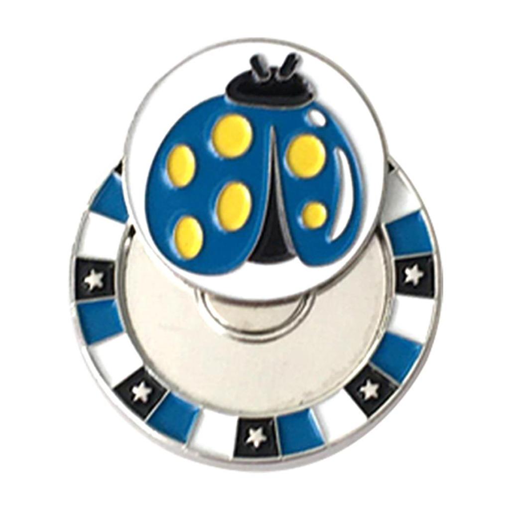 2 Piece  Golf Cap Clip Ball Marker Zinc Alloy Golfer Training Aids