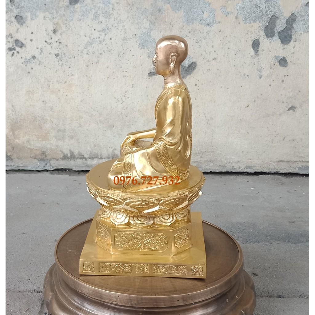 Tượng Phật Hoàng Trần Nhân Tông đúc máy cao 22cm, giá tượng trần nhân tông, bán tượng trần nhân tông