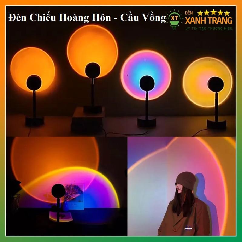 Đèn Chiếu Hoàng Hôn, đèn tiktok Cầu Vồng, Đèn Nền chụp hình quay video Tik Tok, đèn ngủ cực phê