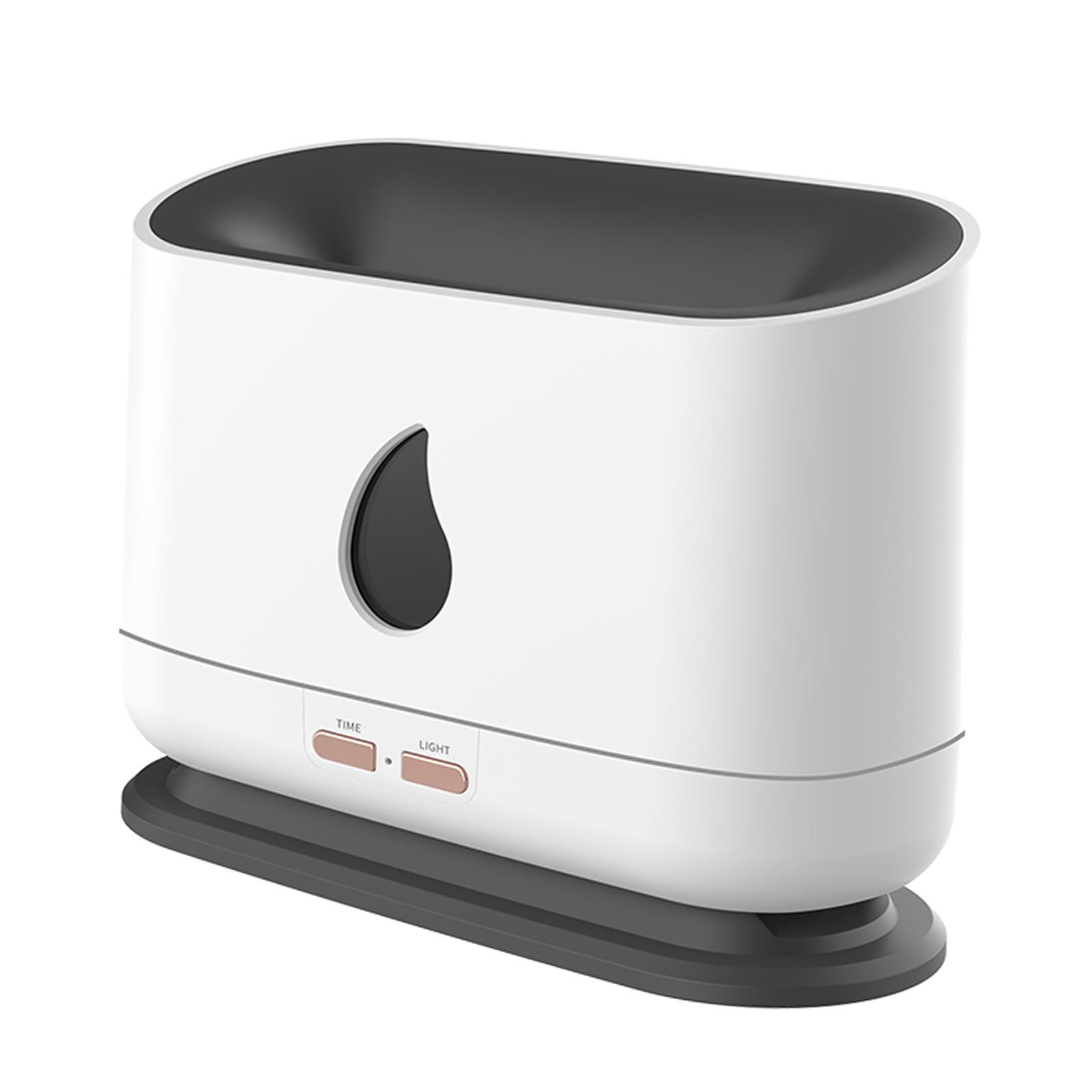 Air Humidifier with Flame Night Light Quiet 200ml Water Tank Aroma Diffuser