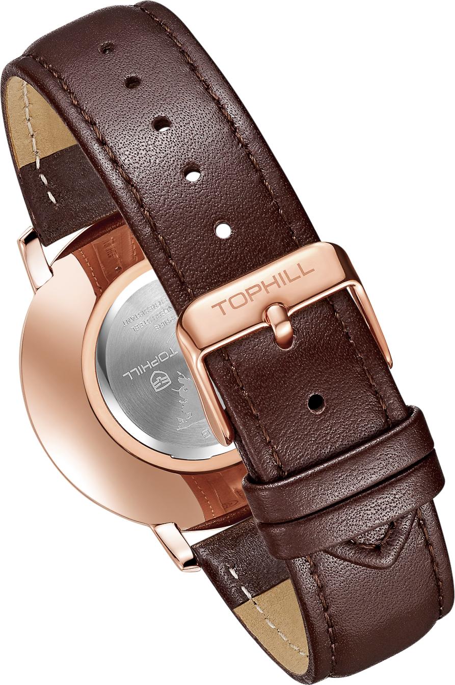 Đồng hồ nam dây da chính hãng Thụy Sĩ TOPHILL TS011G.PZ3252