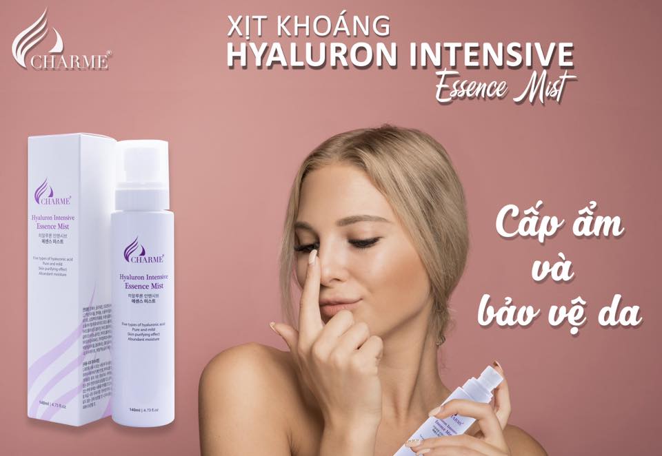 Xịt Khoáng Charme Hyaluaron Intensive Essence Mist Hàn Quốc