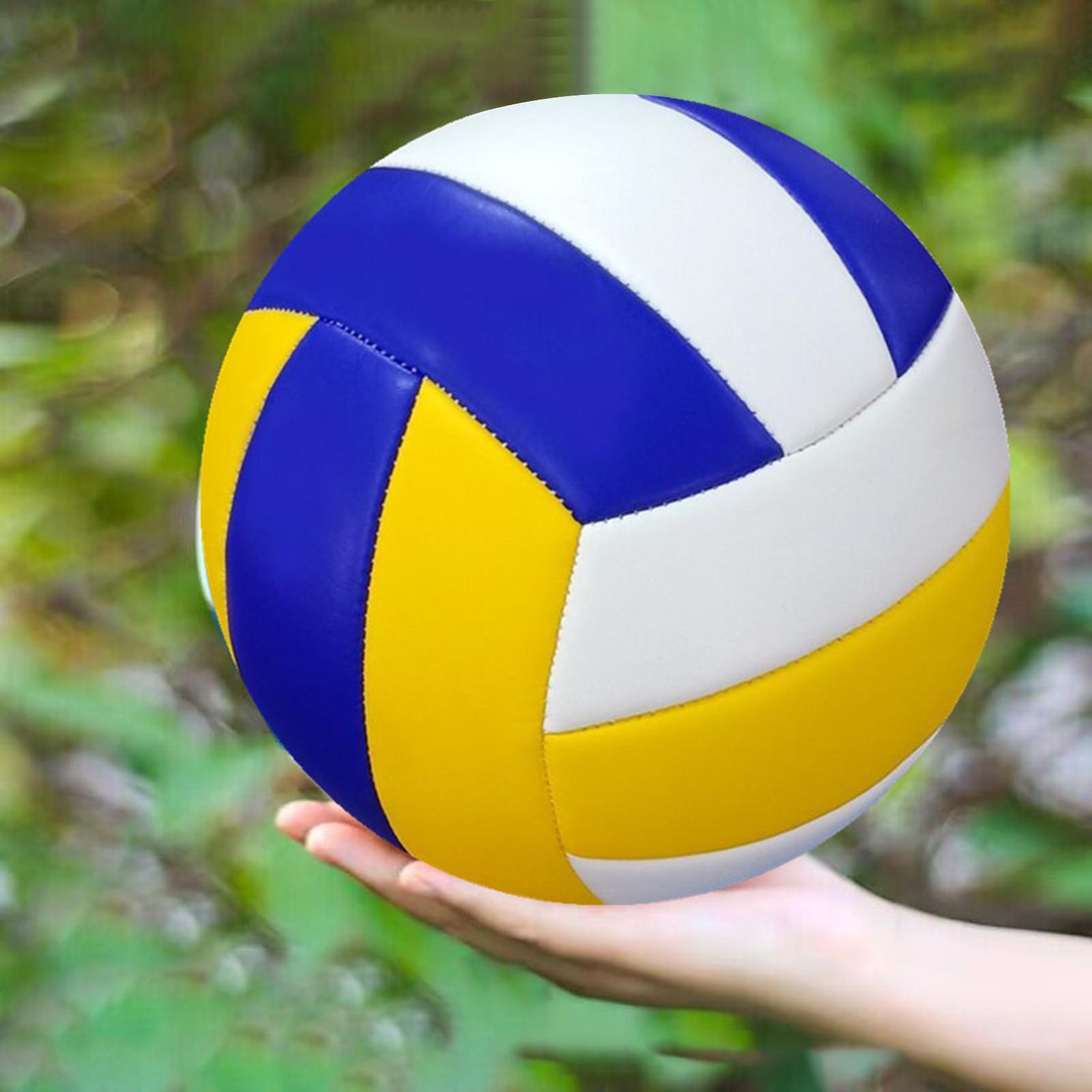 Bóng Chuyền Thi Đấu Chuyên Nghiệp Bóng Chuyền Size 5 Đi Biển Ngoài Trời Trong Nhà Số 5 Bóng Máy May Ngoài Trời Bóng Đi Biển Color: blue yellow RED