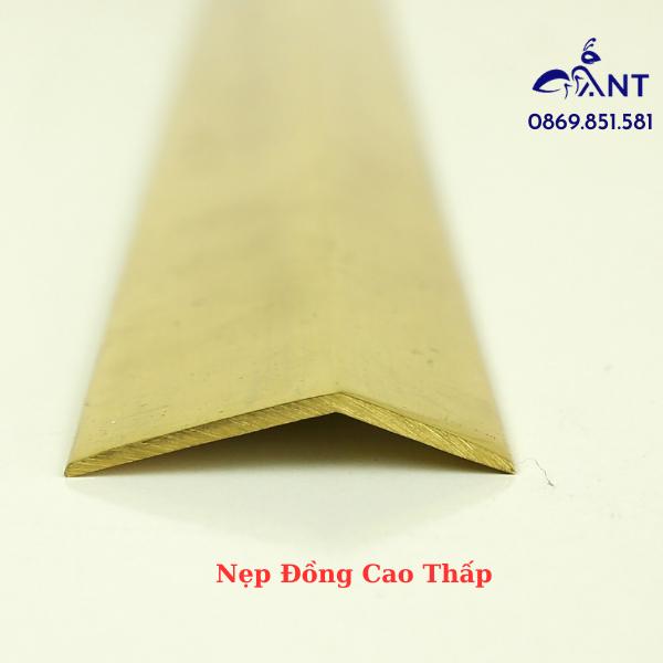 Nẹp đồng thau Cao thấp giá 1m sản xuất tại VN, nẹp kết thúc sàn