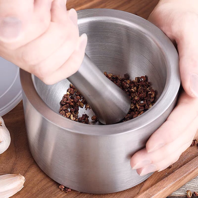 Bộ cối chày inox 304 Anshin - trọn đời không han gỉ - bảo vệ sức khỏe cho người sử dụng- CGIN