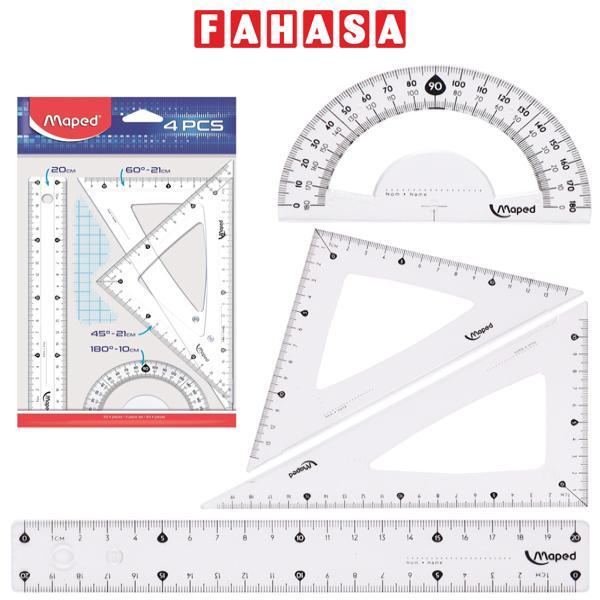 Bộ Thước Eke 4 Món Start 20 cm - Maped X17162