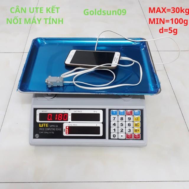 Cân điện tử tính tiền UTE 30kg/5g bán hàng siêu thị