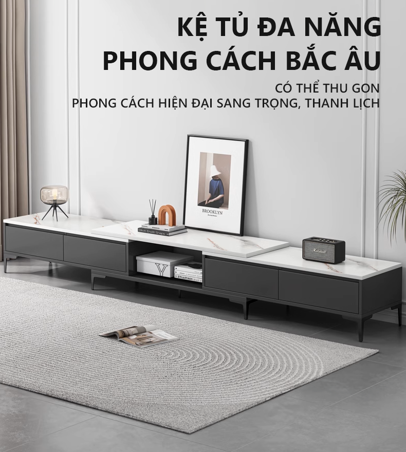 Kệ tivi cao cấp để sàn phong cách Scanvadian thương hiệu IGA - GP299