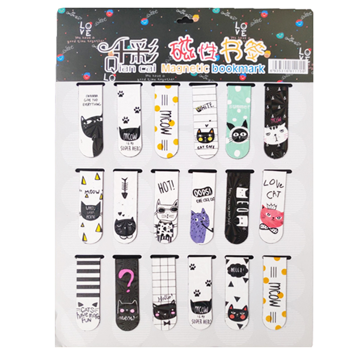 Bookmark Nam Châm Magnet ( Đánh Dấu Sách ) Meo Meow Dễ Thương Màu Sắc