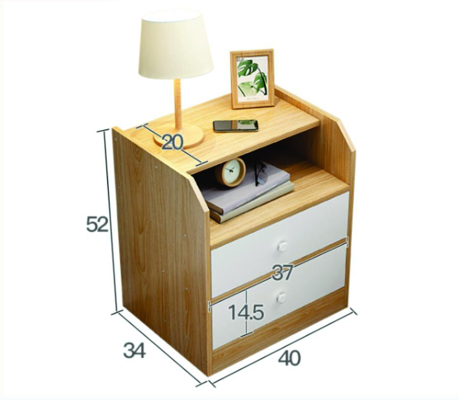 Kệ Trang trí táp đầu giường nhỏ gọn thiết kế thông minh theo phong cách hiện đại góc dạt xéo KTT21 màu vân gỗ sồi