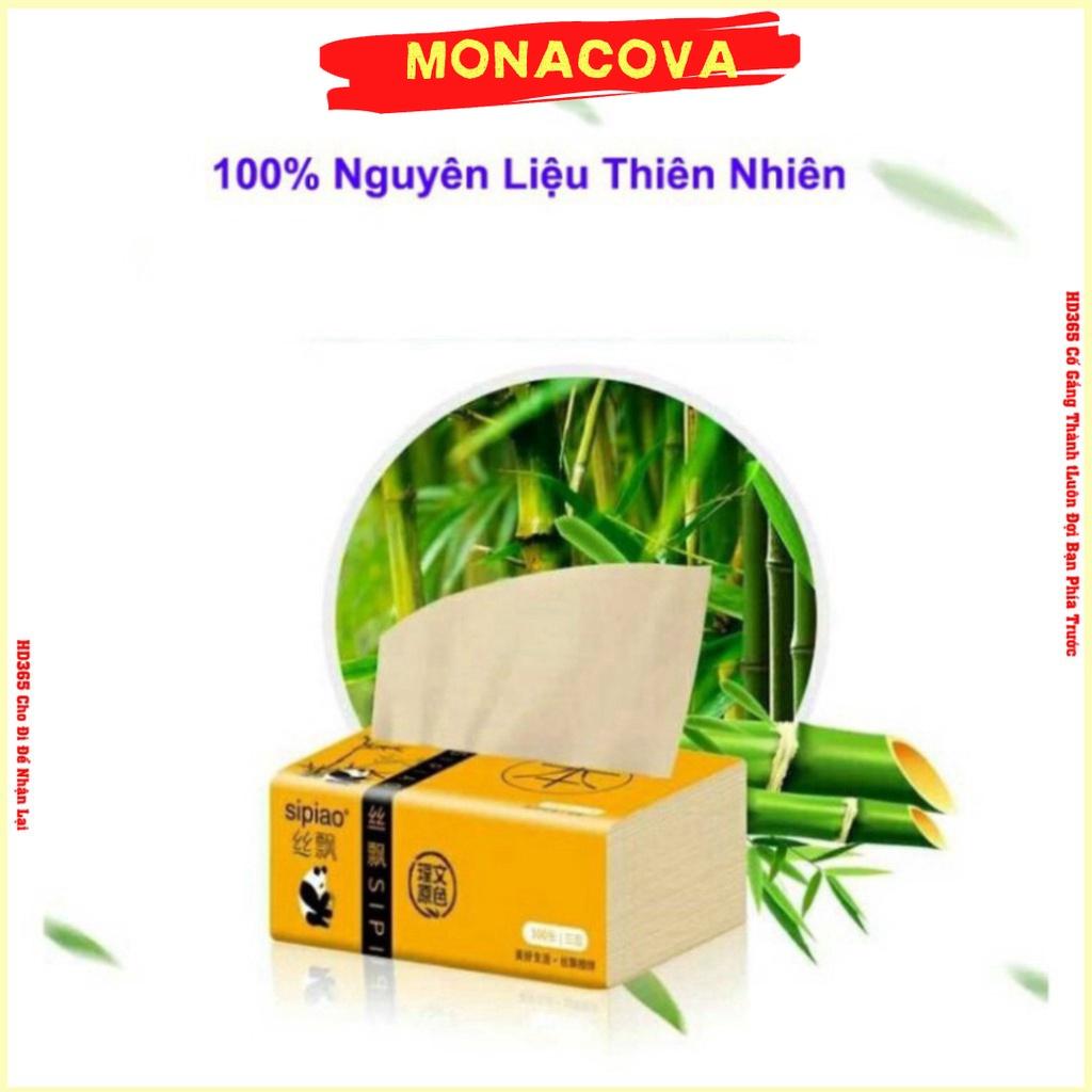 Giấy Ăn Gấu Trúc SIPAO Siêu Dai Siêu Mền Mại Không Chất Tẩy Trắng Chính Hãng - Shop Monacova