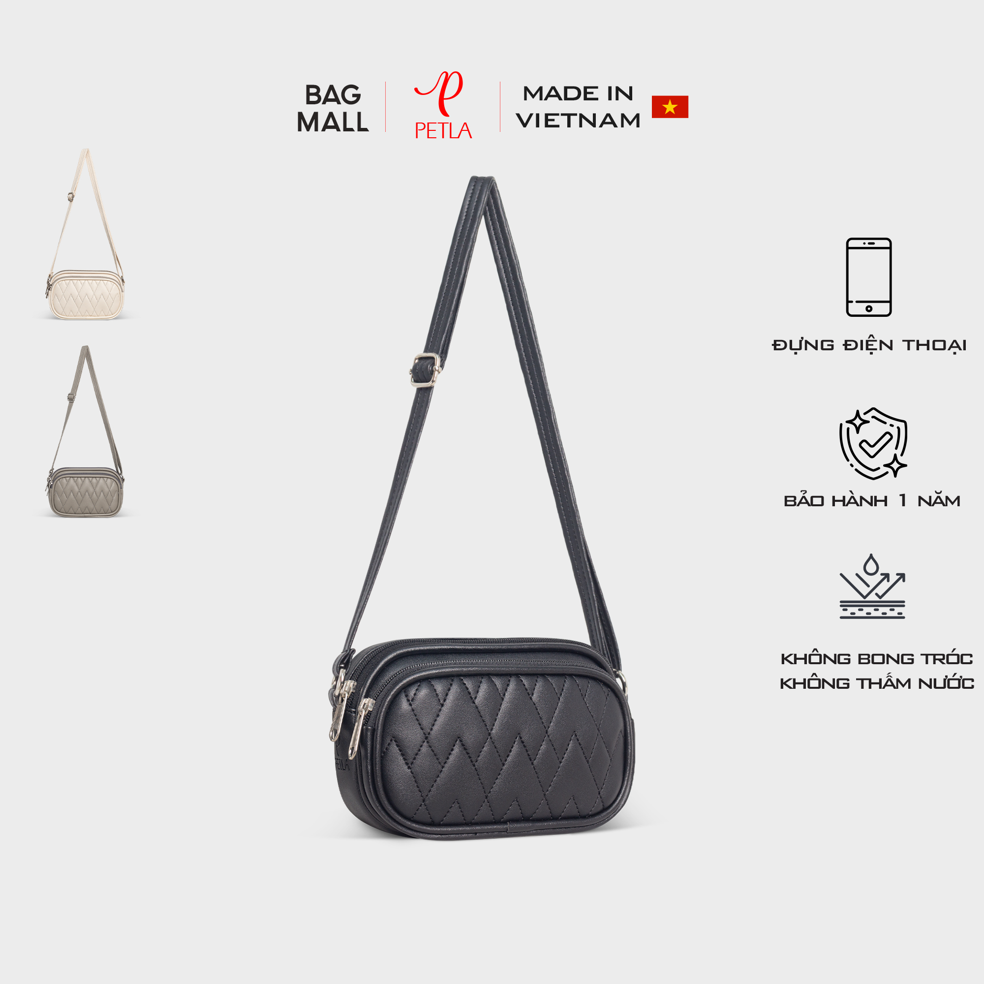 Túi đeo chéo đựng điện thoại nữ mini dáng ngang LN39