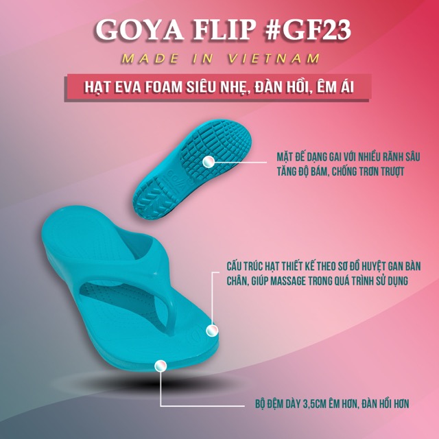 [HOT] Dép Thể thao chạy bộ Goya Flip GF23 - Màu Xanh