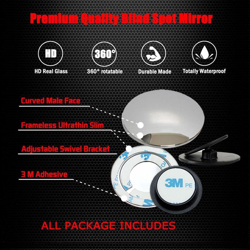 Kính Chiếu Hậu Hình Tròn 2 '' Xoay 360 Độ Cho Xe Hơi