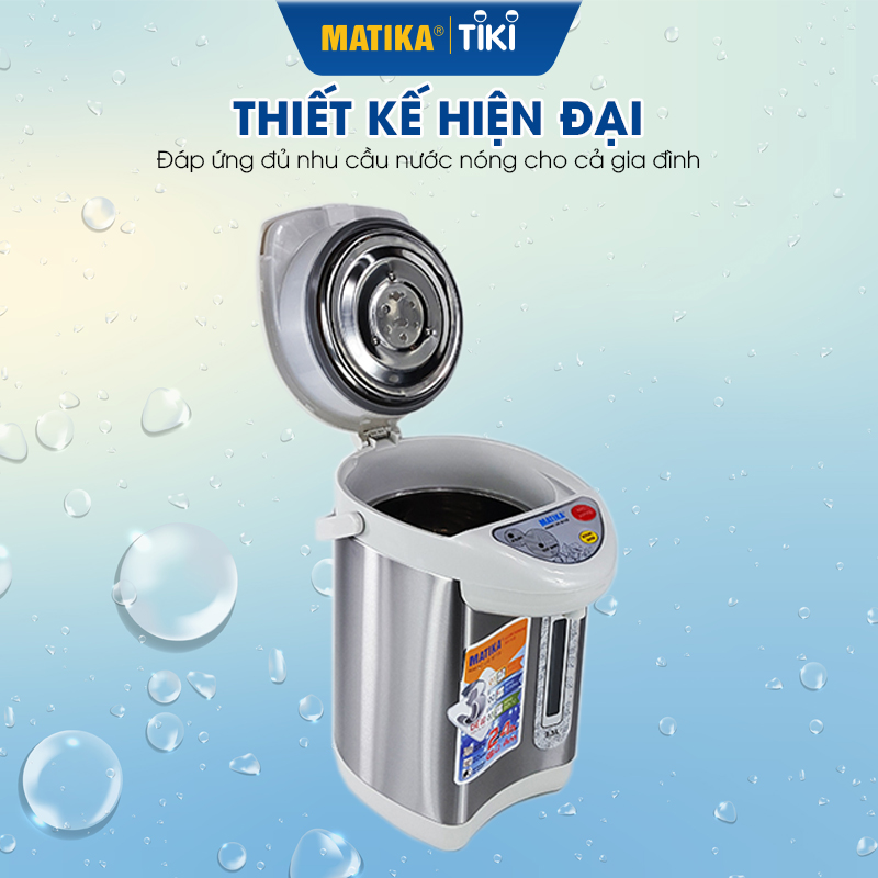 Bình thủy điện Matika MTK-8135 (3,5L) chức năng đun sôi và giữ ấm thông minh ( Hàng chính hãng)