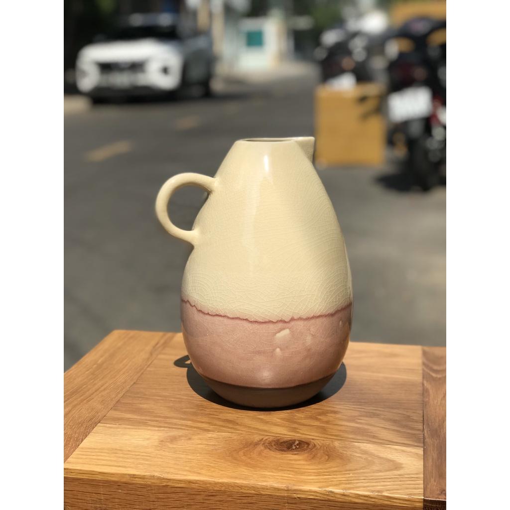 BÌNH HOA GỐM SỨ XUẤT KHẨU TRANG TRÍ DECOR BÌNH CẤM HOA XK19