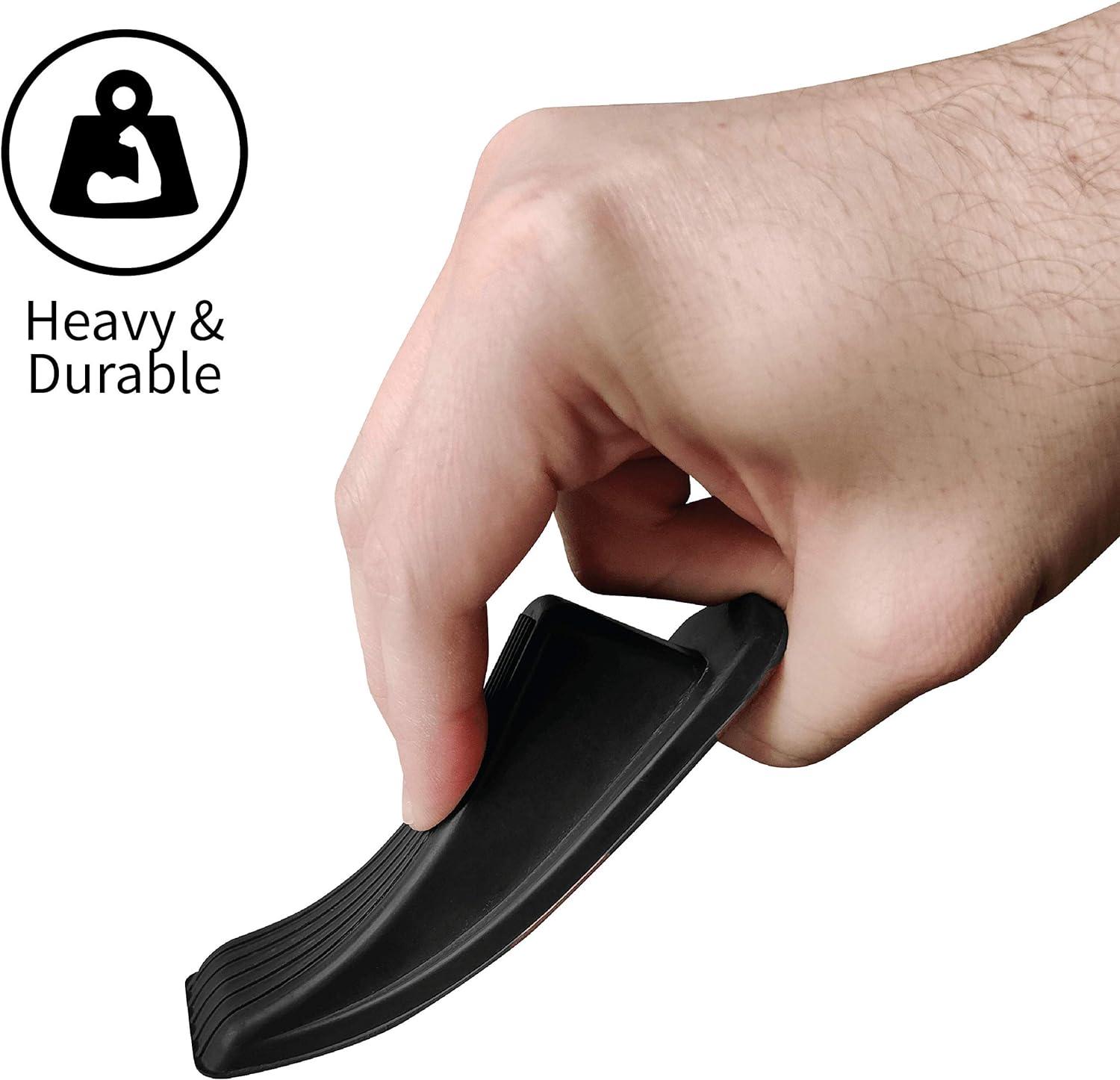 4 đóng gói nút đóng cửa cao su nặng cho sử dụng dân cư và thương mại, màu đen