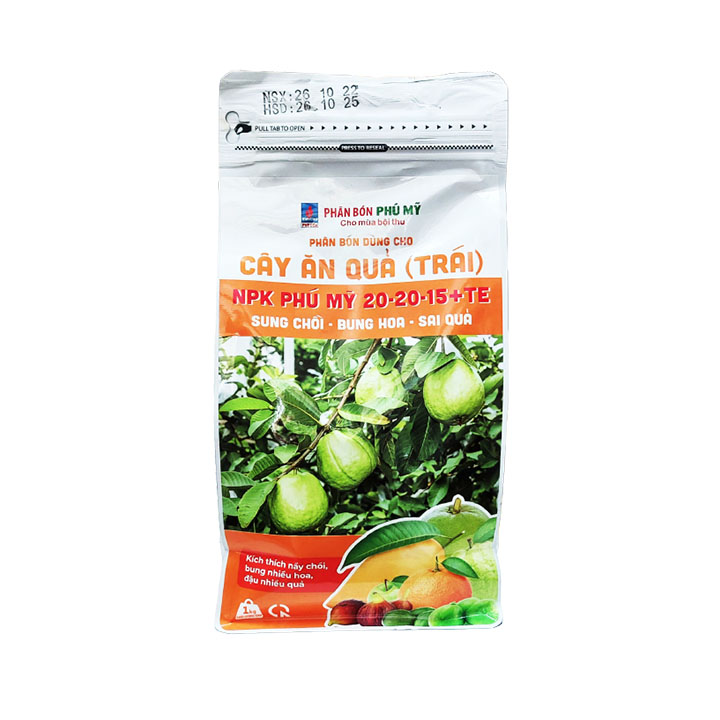 Phân bón npk phú mỹ 20-20-15+TE kích nẩy chồi, ra hoa, sai quả - phân bón cho cây ăn trái, cây ăn quả