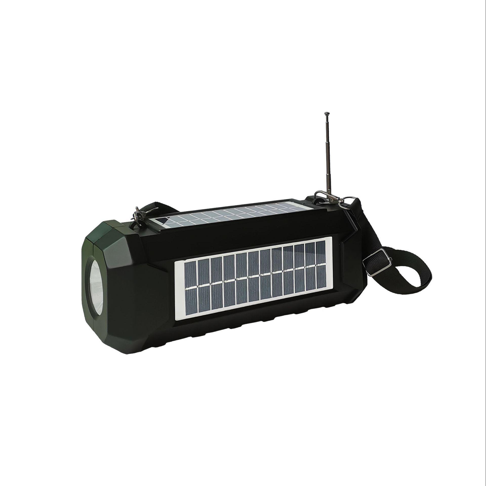 Nguồn thuận lợi nhất Bảng điều khiển năng lượng mặt trời kép Loa Bluetooth có thẻ Chức năng đèn pin USB âm thanh gia đình ngoài trời