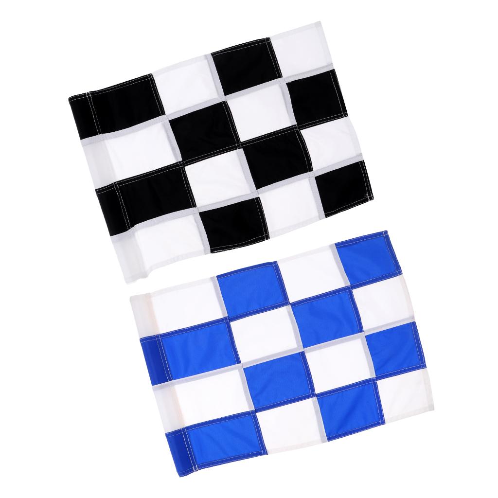 Set Of 2pcs Golf Putting Green Flag Solid Practice Flags With Tube
