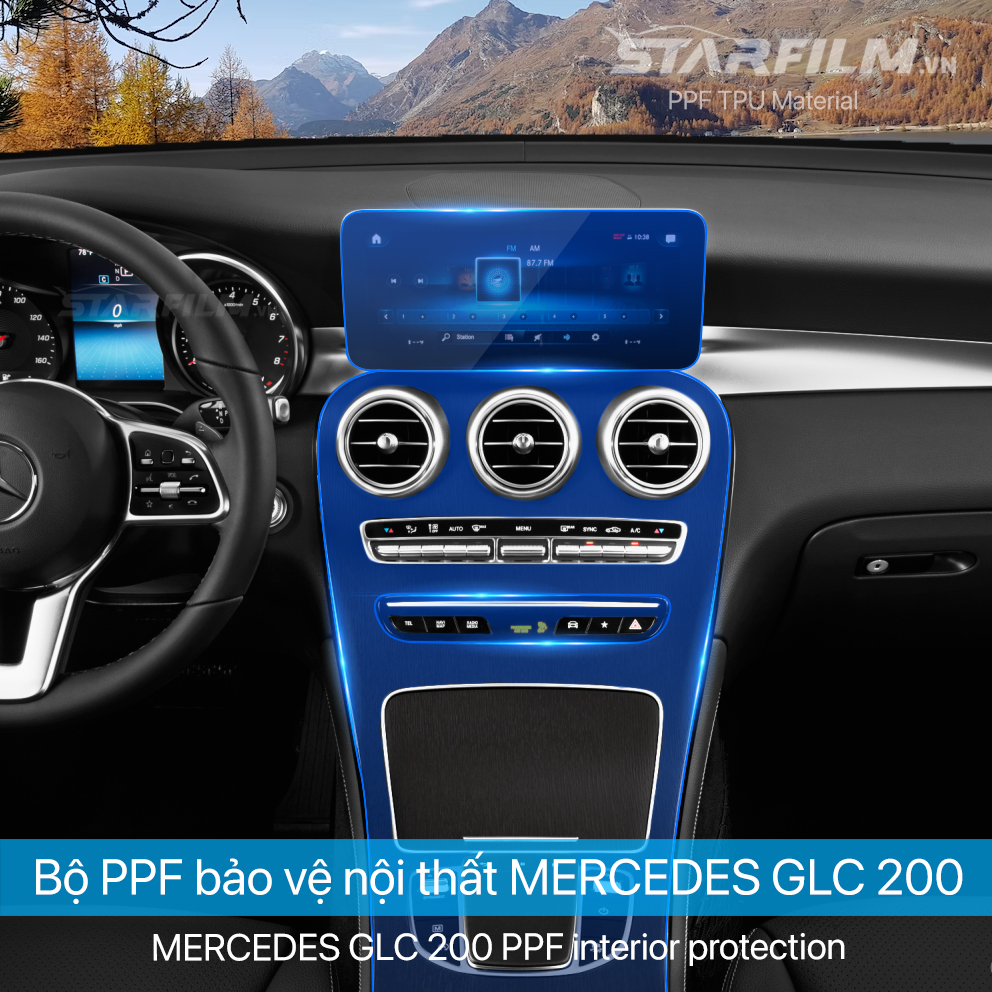 Mercedes Benz GLC 200/300 PPF TPU nội thất chống xước tự hồi phục STARFILM