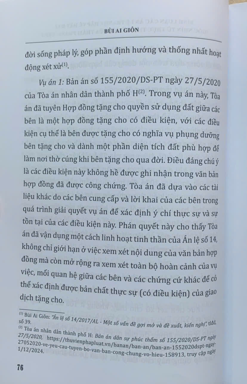 Bình luận các án lệ tranh chấp về đất đai – Góc nhìn từ thực tiễn xét xử của Thẩm phán (tập 1 và 2)