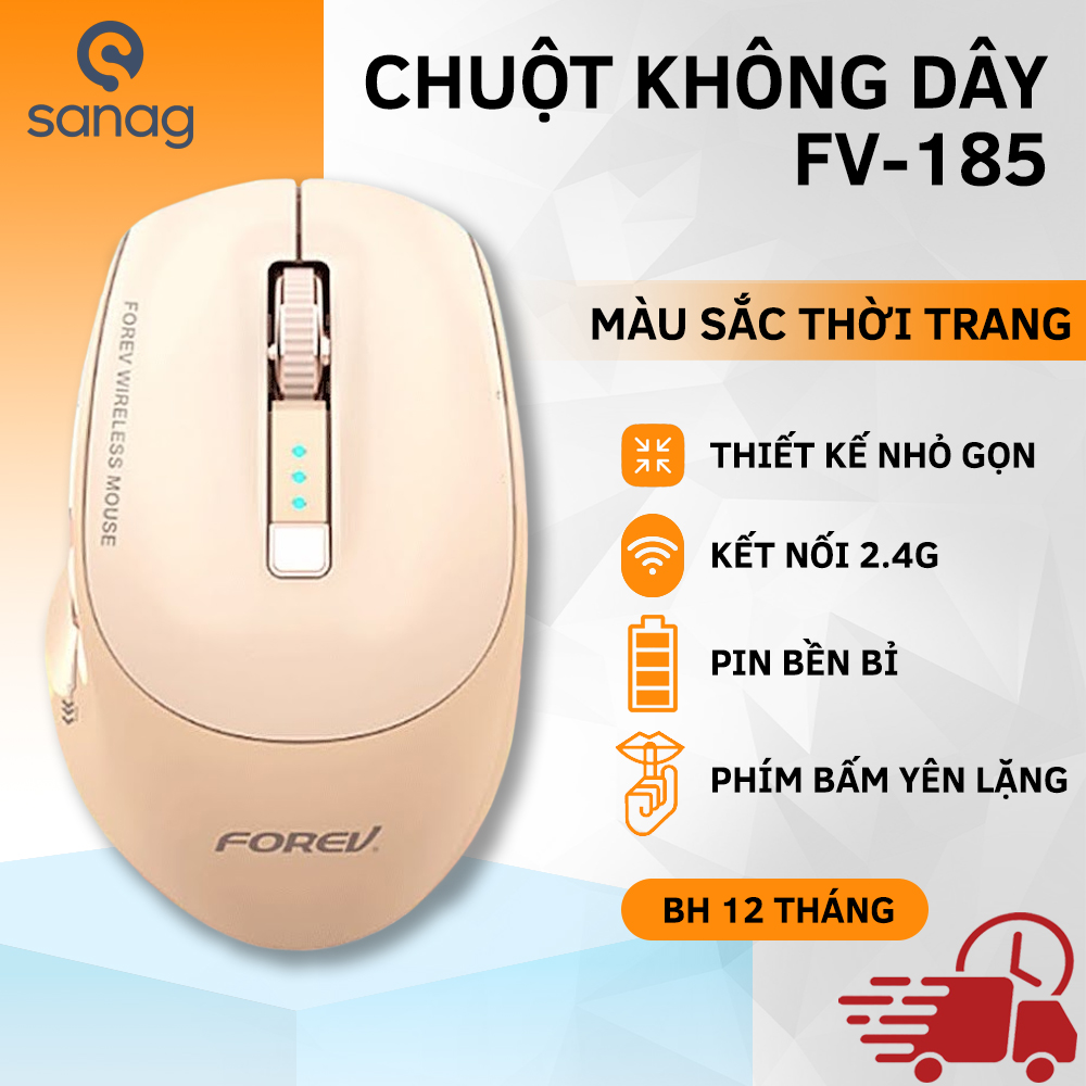 Chuột không dây Sanag Forev Fv985 thiết kế công thái học dùng cho văn phòng chơi game - hàng chính hãng