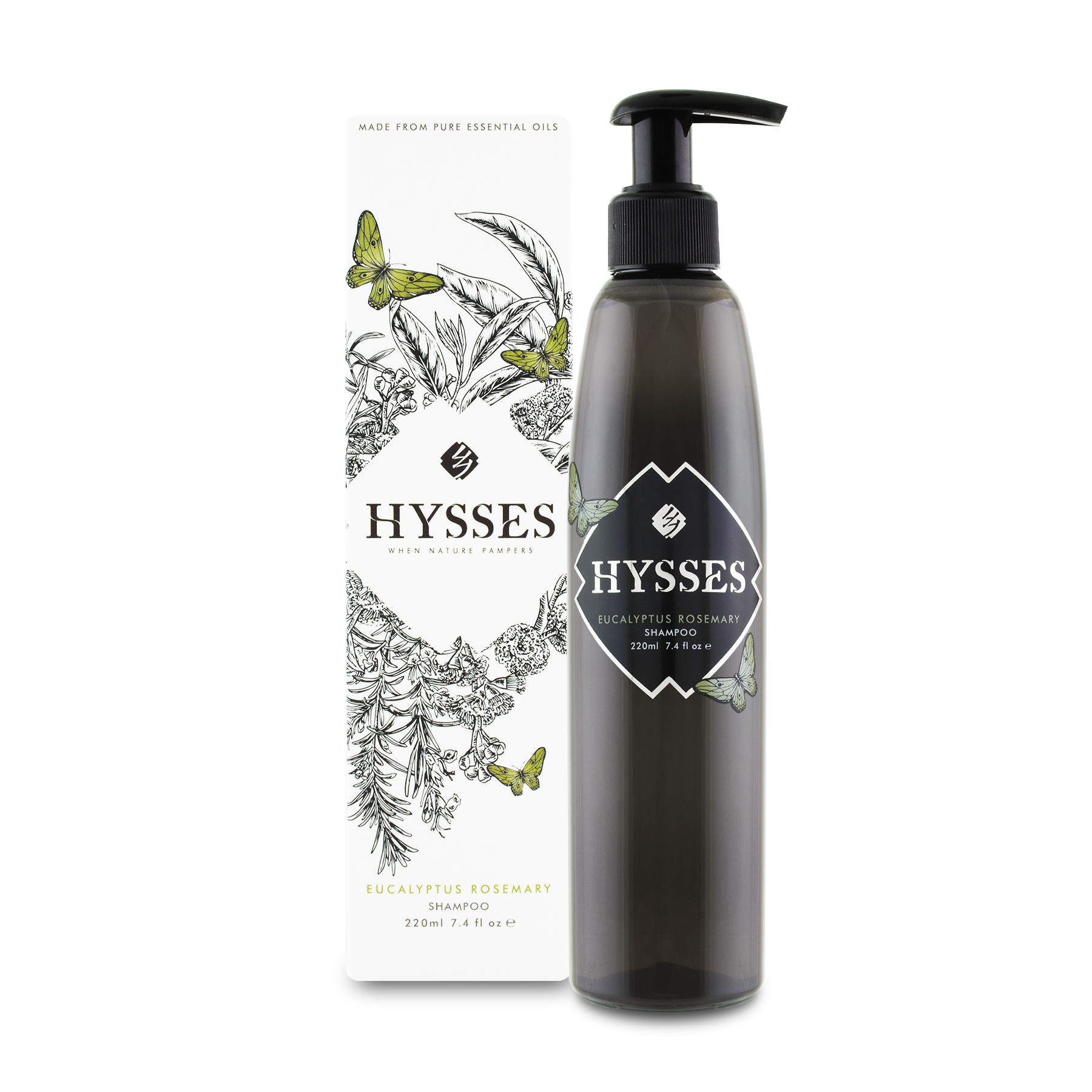 Dầu gội Tinh Dầu Cao Cấp Hysses Giúp Làm Sạch Da Đầu, Dưỡng Ẩm Và Hỗ Trợ Tình Trạng Bóng Nhờn, An Toàn Cho Da Đầu Với Bạch Đàn và Hương Thảo Hữu Cơ Tự Nhiên