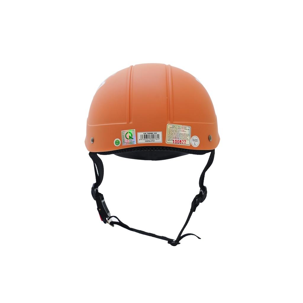 Mũ Bảo Hiểm 1/2 Đầu CHITA HELMETS CT31 Nhiều Màu Tem Sao số 8