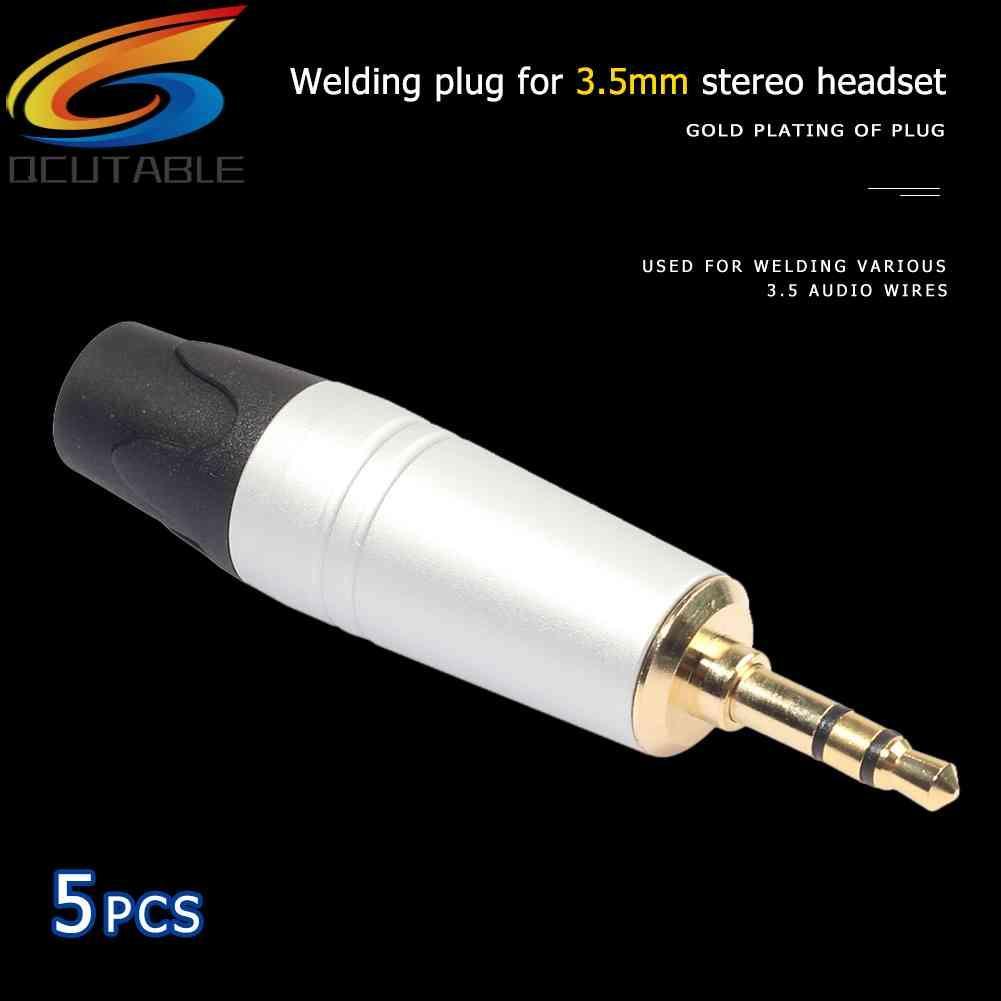 Set 5 Jack Cắm 3 Cực Mạ Vàng 3.5mm Chuyên Dụng Sửa Chữa Tai Nghe