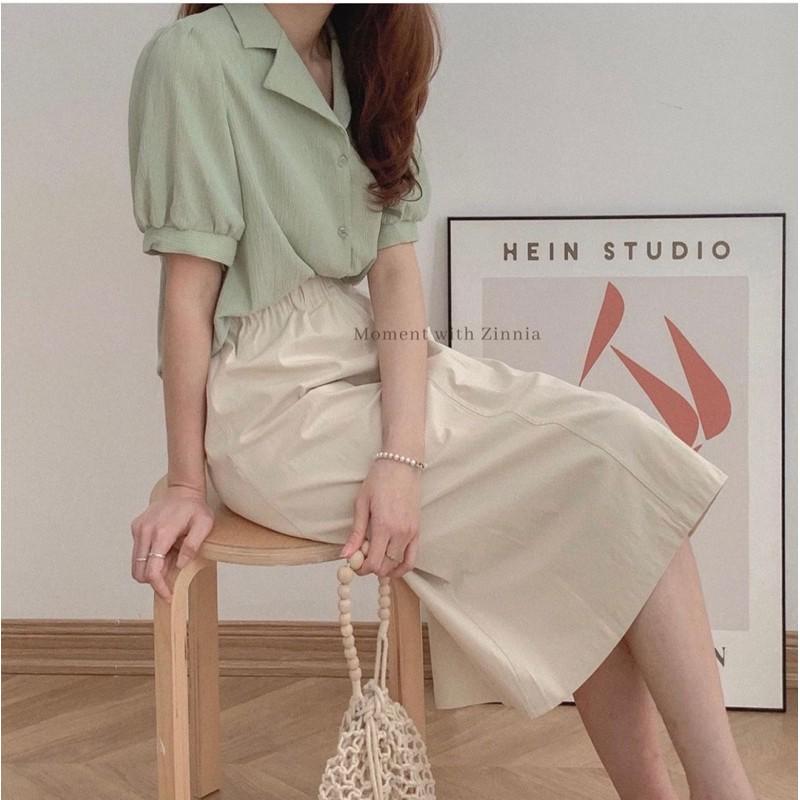 Áo pizama chất xốp hàng QC- sơ mi basic