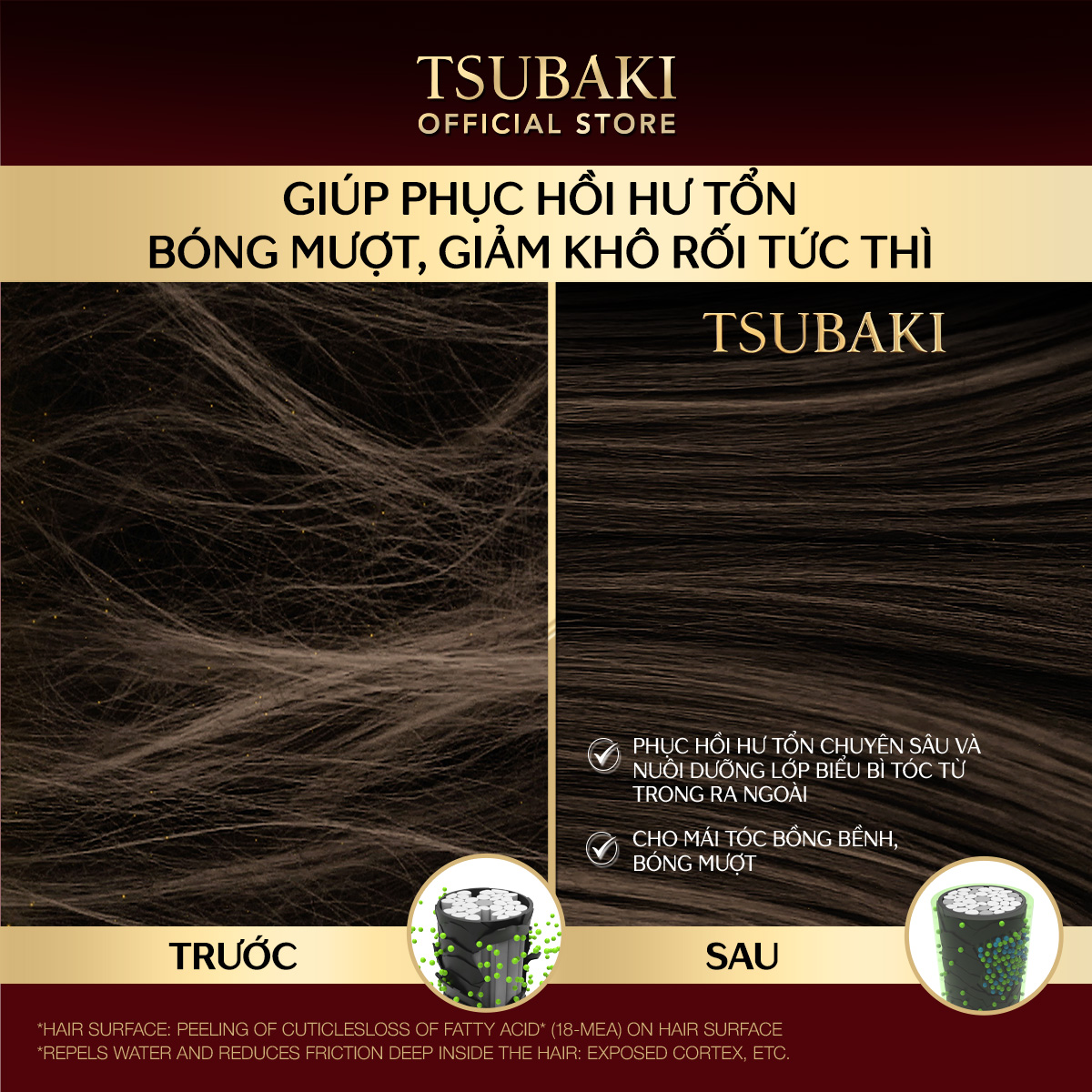 Combo 2 Dầu gội Dưỡng tóc Bóng mượt Tsubaki Premium Moist Shampoo 490ml x 2