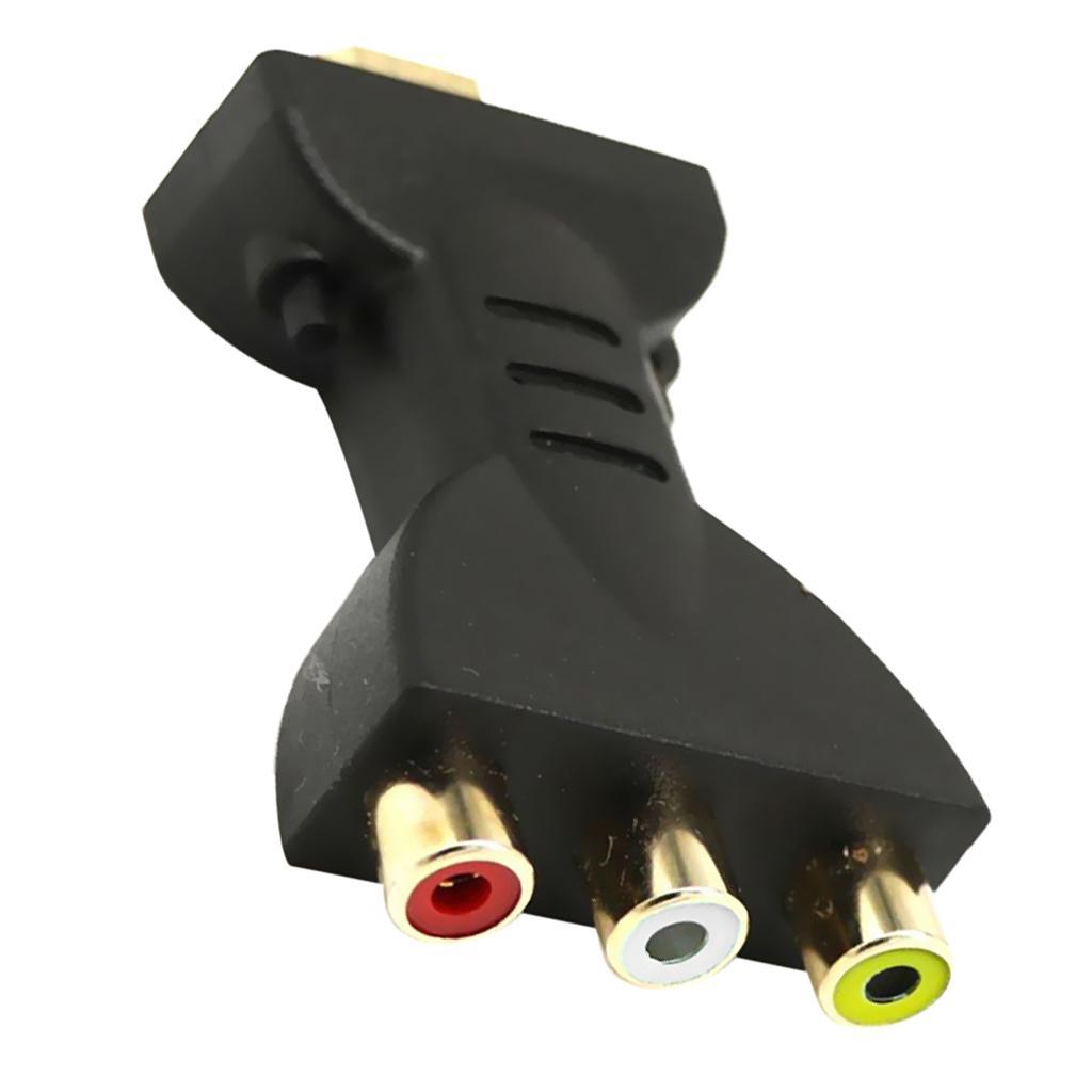 6pcs  Male to 3 RCA Video Audio Adapter AV Converter for 1080P HDTV DVD