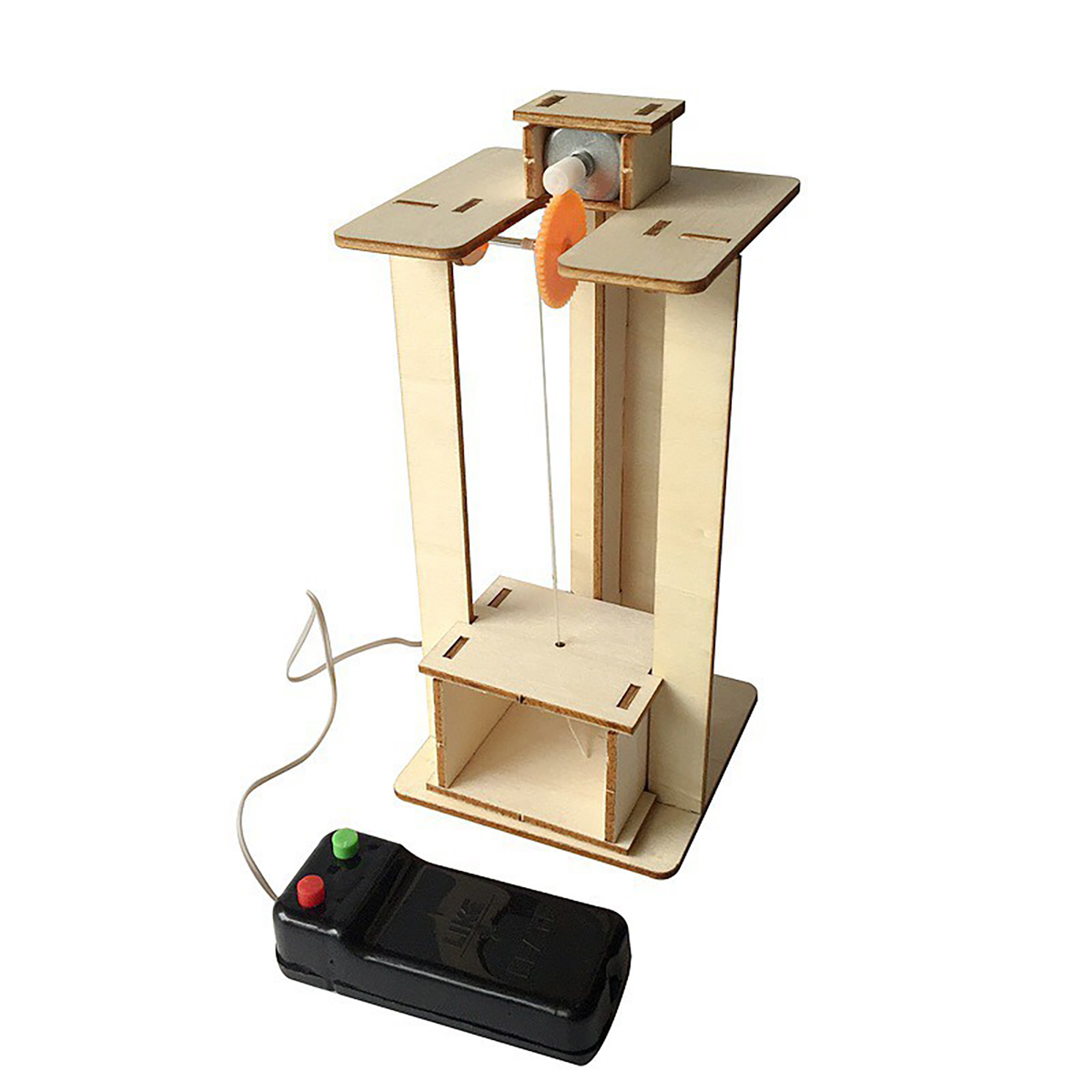 Đồ chơi trẻ em S14 thông minh sáng tạo STEM (STEAM) mô hình lắp ghép thang máy bằng gỗ