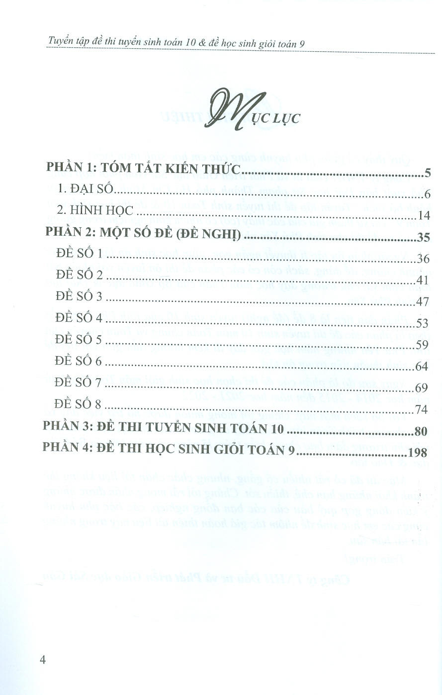 Tuyển Tập Đề Thi Tuyển Sinh Toán 10 Và Đề Học Sinh Giỏi Toán 9