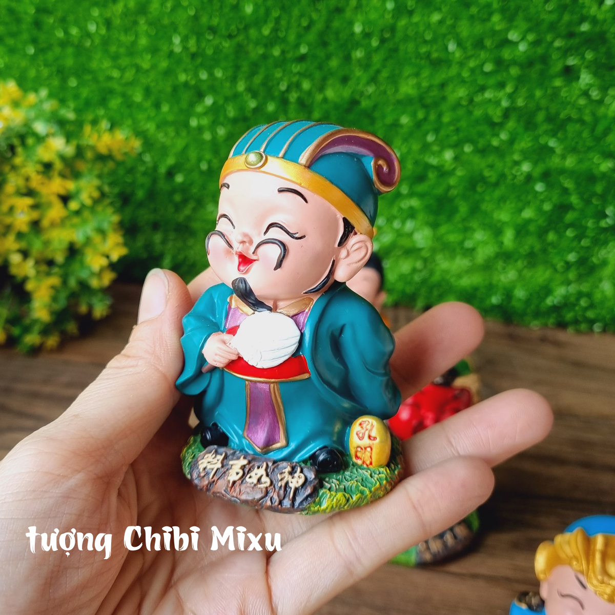 Bộ 05 tượng Tam Quốc Chí 8cm kèm chân đế giả đá