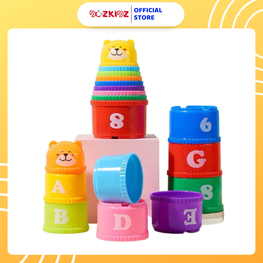 Đồ chơi trẻ em thông minh - Cốc xếp chồng 9 tầng cao 39 cm cho bé - DOZKIDZ