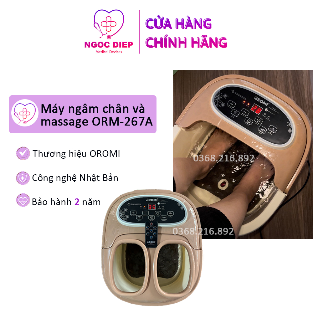 Máy ngâm chân massage cao cấp OROMI ORM-267A - Bồn mát xa chân - Tự động làm nóng, điều chỉnh nhiệt