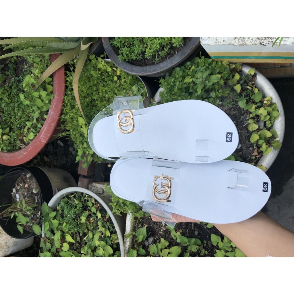 sandals nữ ( đế trắng quai trong suốt ) size từ 34 nữ đến 42 nữ