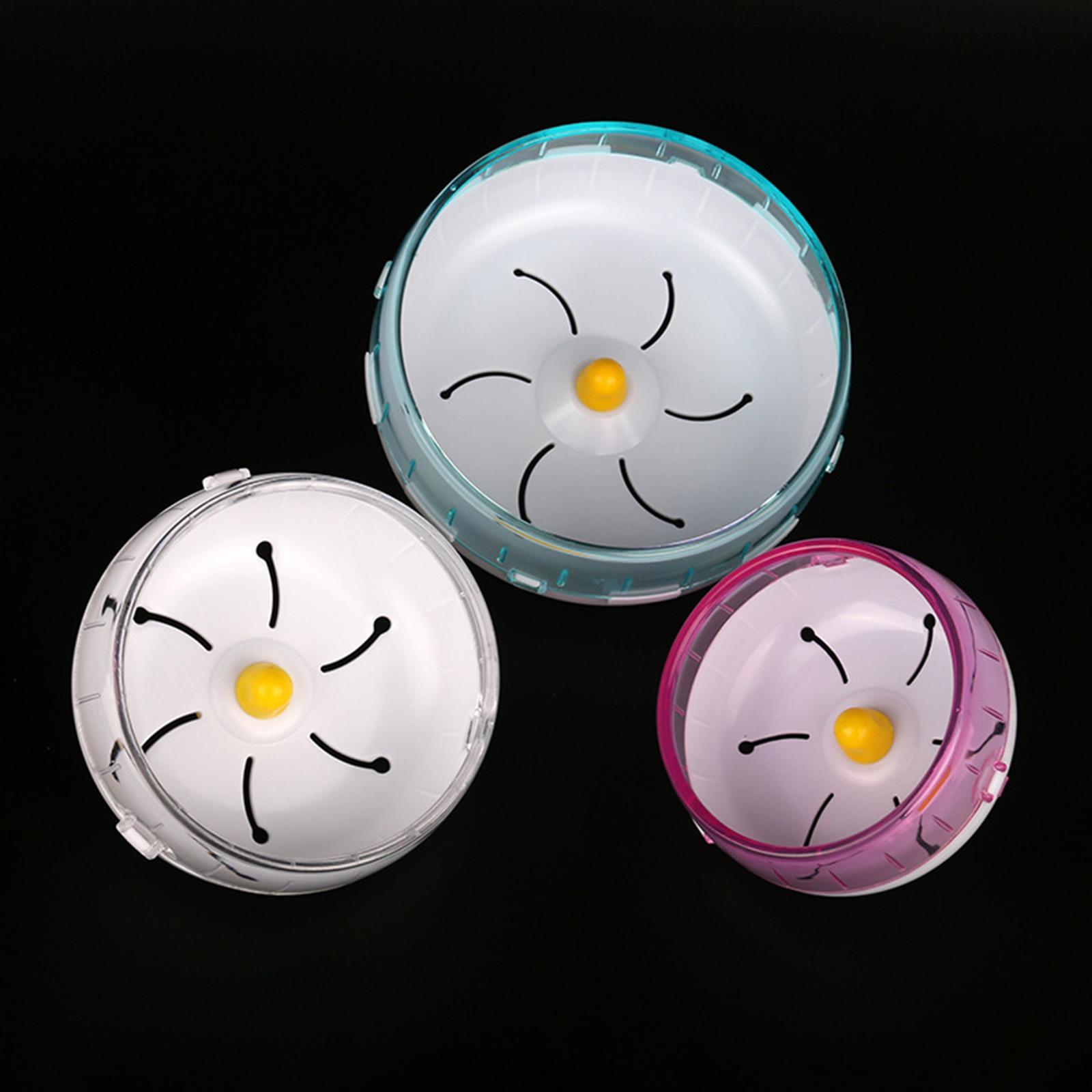 2 PCS Plastic Running Disc Spinner Hamster Exercise Wheel Pink Blue 17.5cm