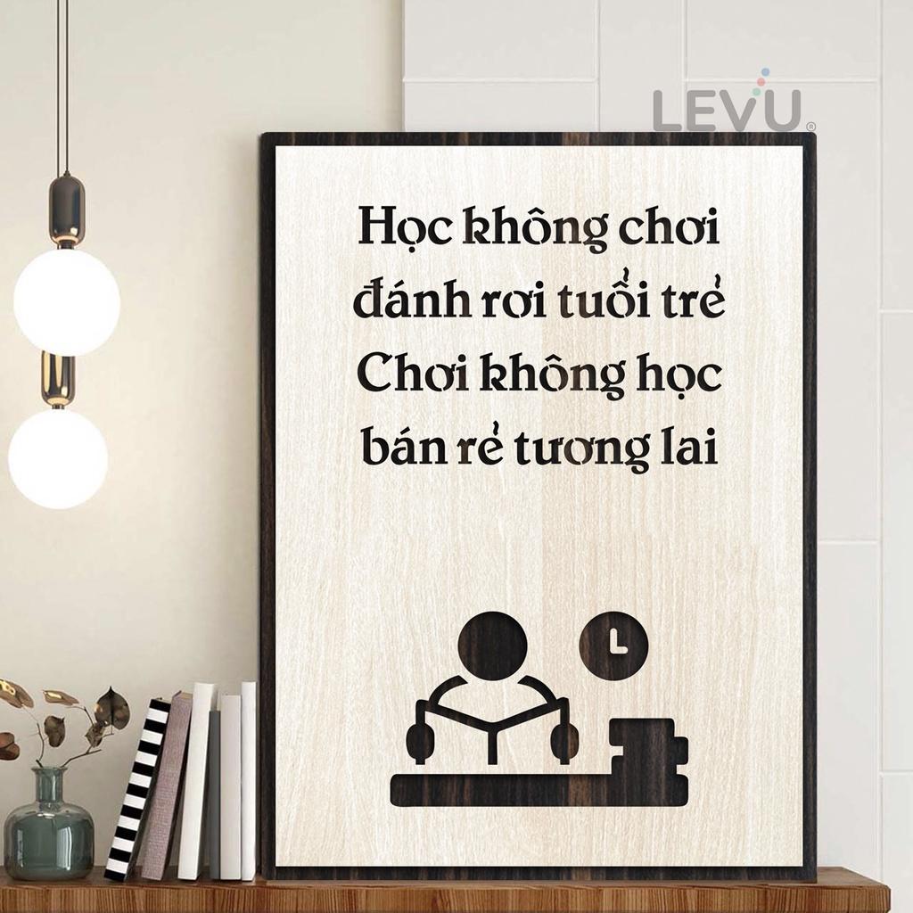 Tranh treo tường trang trí phòng học truyền cảm hứng LEVU LV076