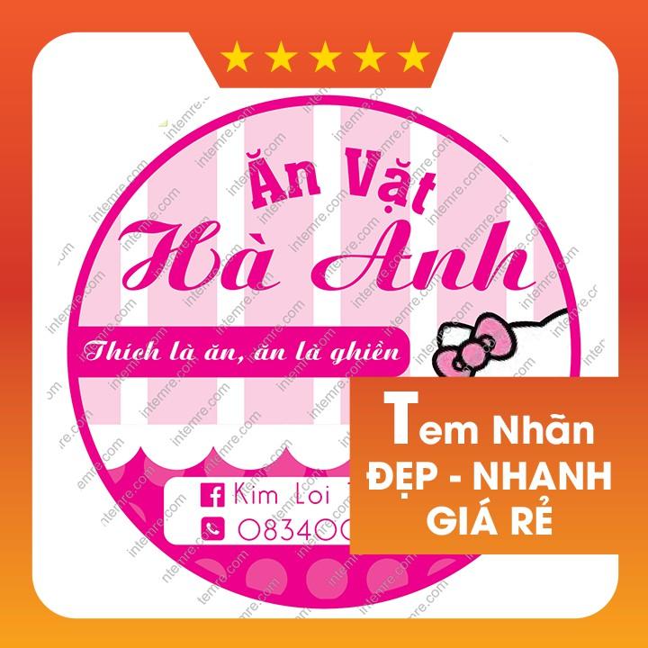 in Tem giấy dán cắt sẳn theo yêu cầu A3 - đẹp - nhanh - rẻ