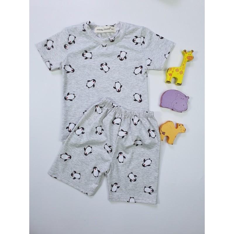 Bộ ngắn tay Minky mom 100% cotton mềm mịn mát cho bé trai, bé gái từ 5-19kg