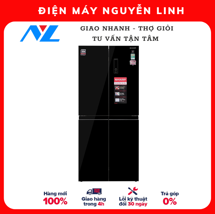 Tủ lạnh Sharp Inverter 401 lít SJ-FXP480V-BK Mới 2020 - Hàng chính hãng