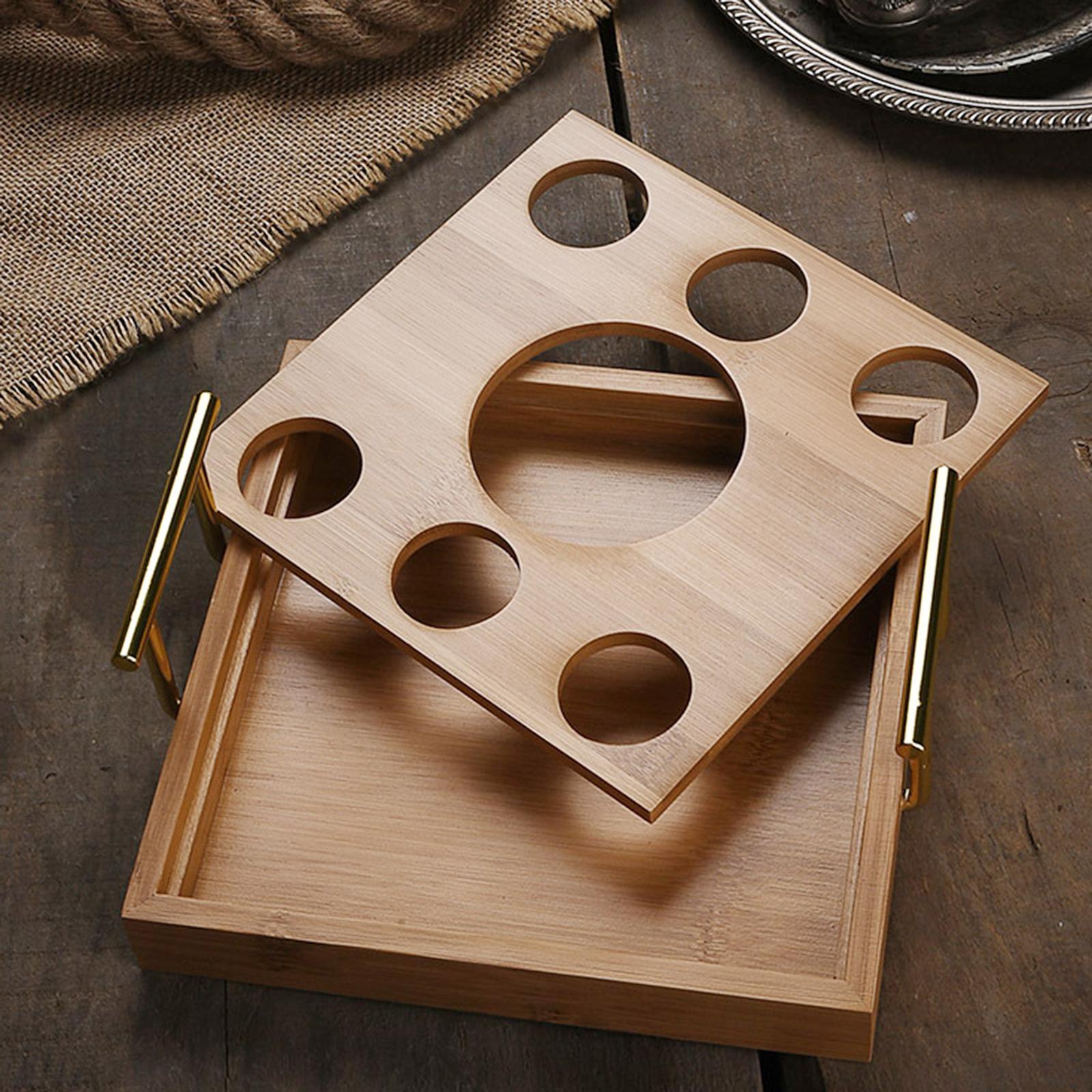 Glass Tray Holder Serving Tray Display Rack Base for Cabinet Party Kitchen