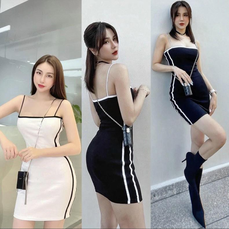 Váy 2 dây quai ngang viền thể thao thời trang XIXO - DAM0048