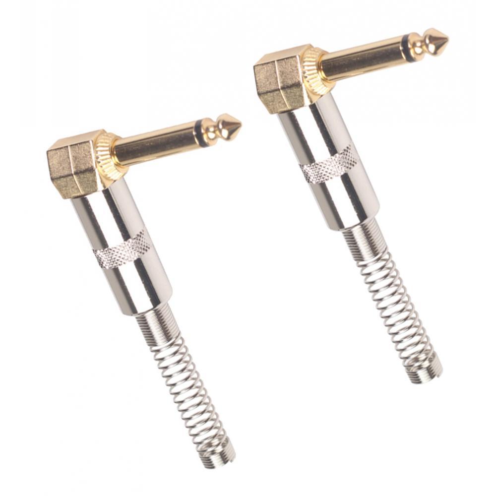 Hilabee 2 Góc Đơn Cắm Điện Thoại, 90 Độ 6.35 Mm l-Hình Đàn Guitar Jack Âm Thanh Kết Nối Cáp Micro Nhà Ga